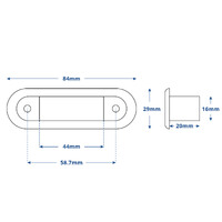 Hella Marine Surface Mount Oblong LED Courtesy/Step Lamp