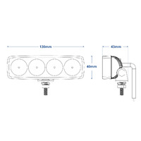 LED AutoLamps 13040 Series Rectangle Flood Lamps 12W