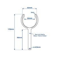 Rowlocks Galvanised - Open (Pair)