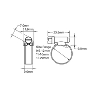 Tridon SMP Hose Clamps All Stainless Steel With Safety Collar (Box of 10)