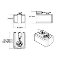 Reinforced Waste Water Tank Kit with Macerator Pump