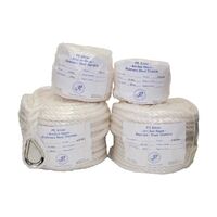 Polyethylene 3 Strand Silver Anchor 50m Rope Coils with Stainless Steel Thimble
