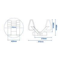 ST45 Two-Way Flip-Back Boat Seat - Dark Blue