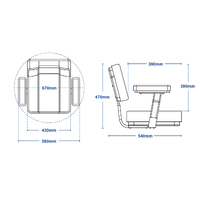 Deluxe Captain Boat Seat - Off-White