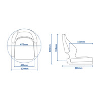 M52S Helm Sports Bucket Boat Seat - Off-White