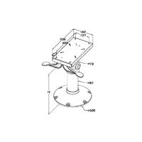Pedestal Gas Adjustable with Swivel & Slide Top and 12" Base