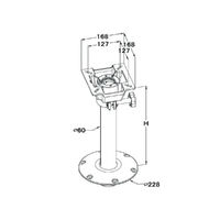 Black Plug-In Seat Pedestal with Swivel Top