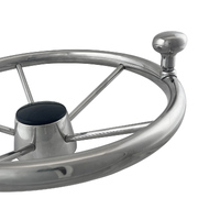 Steering Wheel 5 Spoke Stainless Steel with Steering Knob