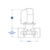 Quick BTQ250 Bow or Stern Thruster with Electric DC Motor & Double Propellers for 13m-21m Boats