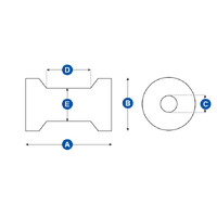 Sydney Keel Trailer Rollers High Density Polyethylene