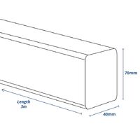 Boat Trailer Bunk 70x40mm x 3m Straight