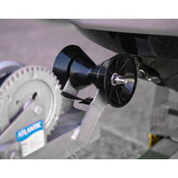 V Bow Roller with End Caps Black Polyurethane