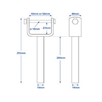 Trailer Stem Bracket for Wobble Roller Assembly