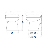 Jabsco Deluxe Silent Flush Electric Toilets Salt Water
