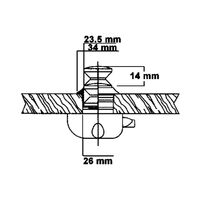 Door Latch - Push Button Chrome Plated