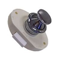 Door Latch - Push Button Chrome Plated