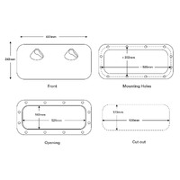 Nuova Rade Deluxe Access Hatch 607x243mm