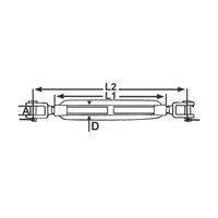 Turnbuckle Jaw & Jaw - Stainless Steel