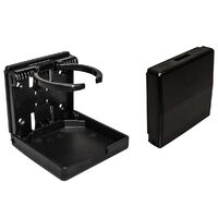 Folding Plastic Drink Holder with Adjustable Spring Loaded Arms