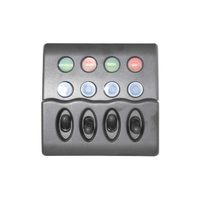 Switch Panel with Circuit Breakers Backlit Waterproof