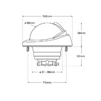 Offshore 95 Powerboat Compass Flush Mount Conical Card