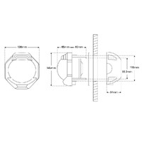 Contest 130 Sailboat Compass Vertical Mount