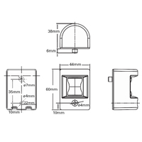 Lalizas FOS 12 LED Vertical Mount Stern Lights
