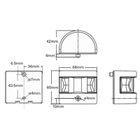 Lalizas FOS 12 LED Vertical Mount Bi-Colour Navigation Lights