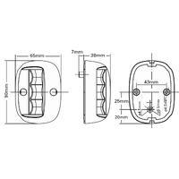 Lalizas FOS 20 LED Vertical Mount Port and Starboard Lights
