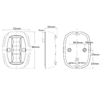 Lalizas FOS 20 LED Vertical Mount Stern Light