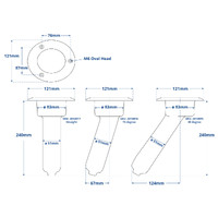 Beerocket Rod and Cup Holder with Round Head Stainless Steel
