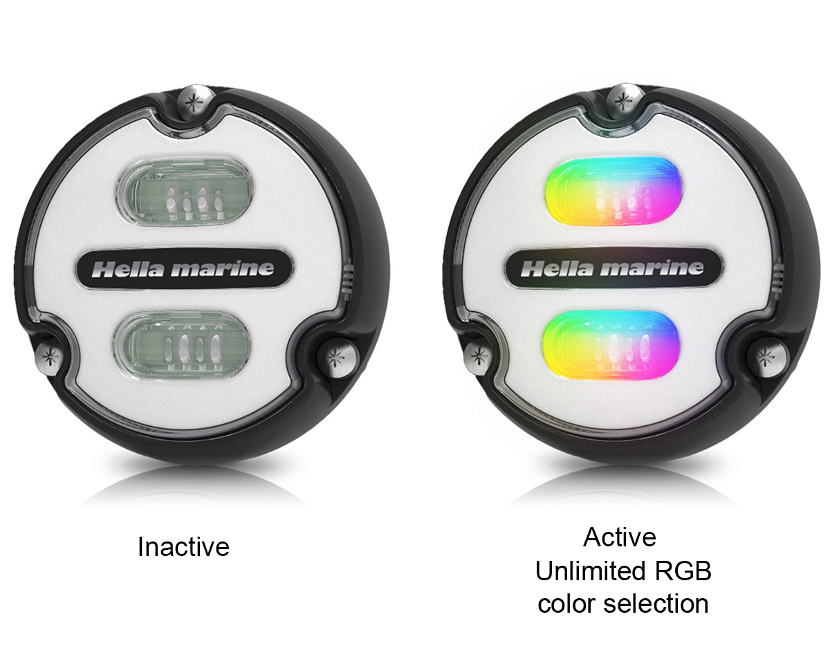  Apelo A1 UW Light RGB Colour Change LED - White Lens
