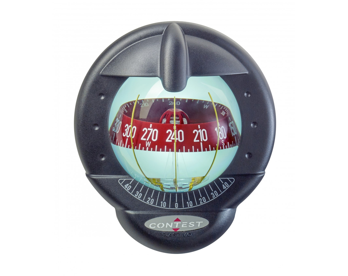 [SKU: 2013399] Contest 101 Sailboat Compass Vertical Mount Black/Red