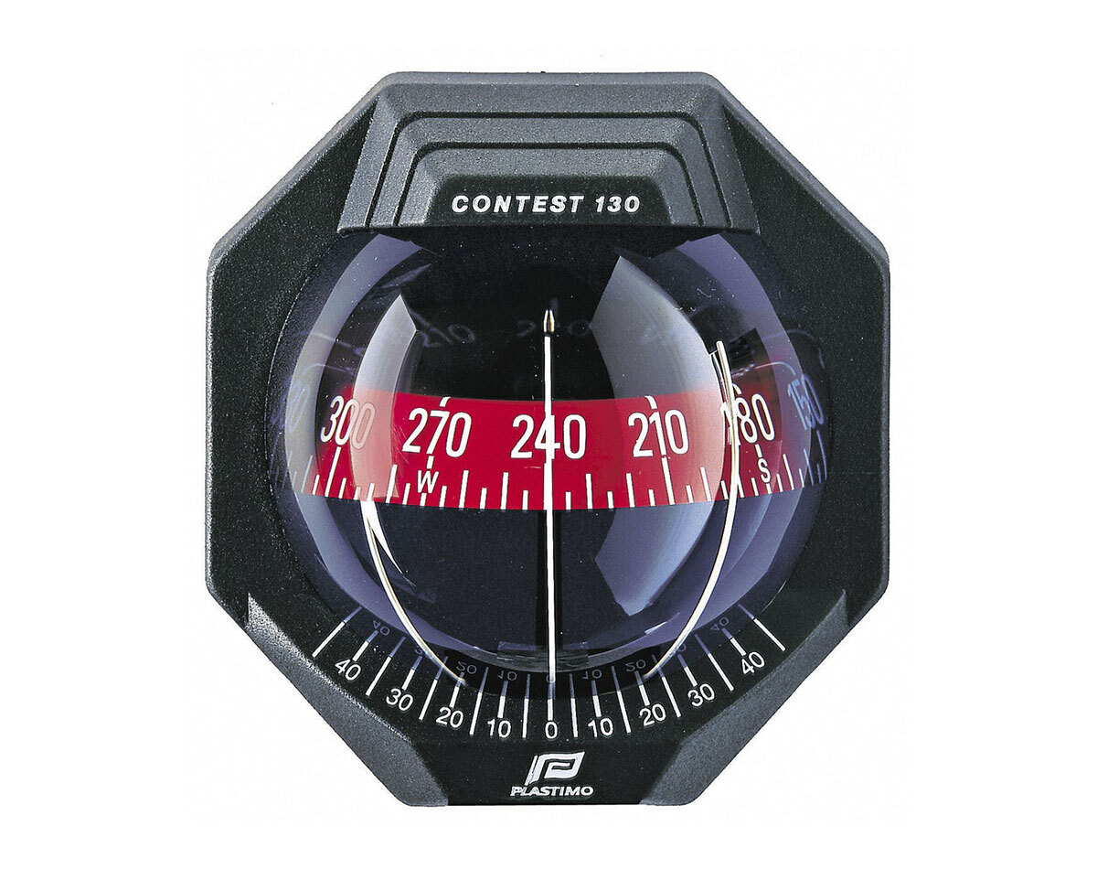 [SKU: 2013405] Contest 130 Sailboat Compass Vertical Mount Black/Red