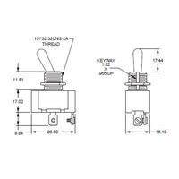 Carling Toggle Switch On/Off/On Single Pole