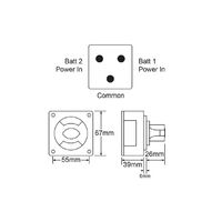 Narva Battery Master Switch Rotary Style with 4 Positions