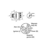 Ignition Switch 3 Position with Push for Choke