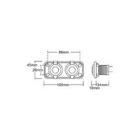 Heavy Duty Twin Accessory-Dual USB Sockets