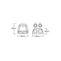 Heavy Duty Surface Mount Accessory-Dual USB Sockets