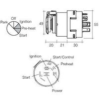 5 Position Diesel Ignition Switch with Pre-heat Function