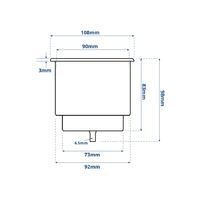 Polished Stainless Steel Drink Holder with Drain