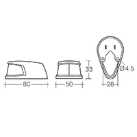 Narva LED Port & Starboard Light Black Housing Top Mount