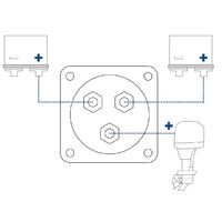 Dual Battery Selector Switch 4 Position 1-2-Both-Off