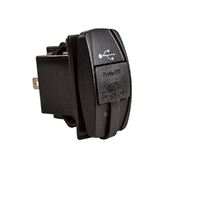 USB Dual Port Socket Rocker Switch Style 5V 4.8A