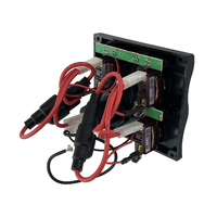 Water Resistant Wave Switch Panel 3 Gang with LEDs & Dual USB Charger