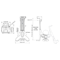 Scanstrut ROKK Mini Tablet Mount Kit with Screw Down Base