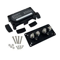 Heavy Duty Insulated Terminal Box 4xM10 Stud with Black Cover