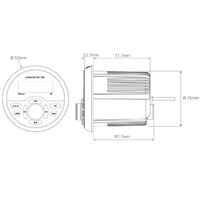 Aquatic AV GP1 Waterproof Marine Stereo Gauge Size