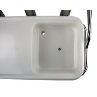 Bait Board Stainless Steel Frame with Sink and 4 Rod Holders