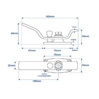Heavy Duty Stainless Steel Swivel Latch 165mm